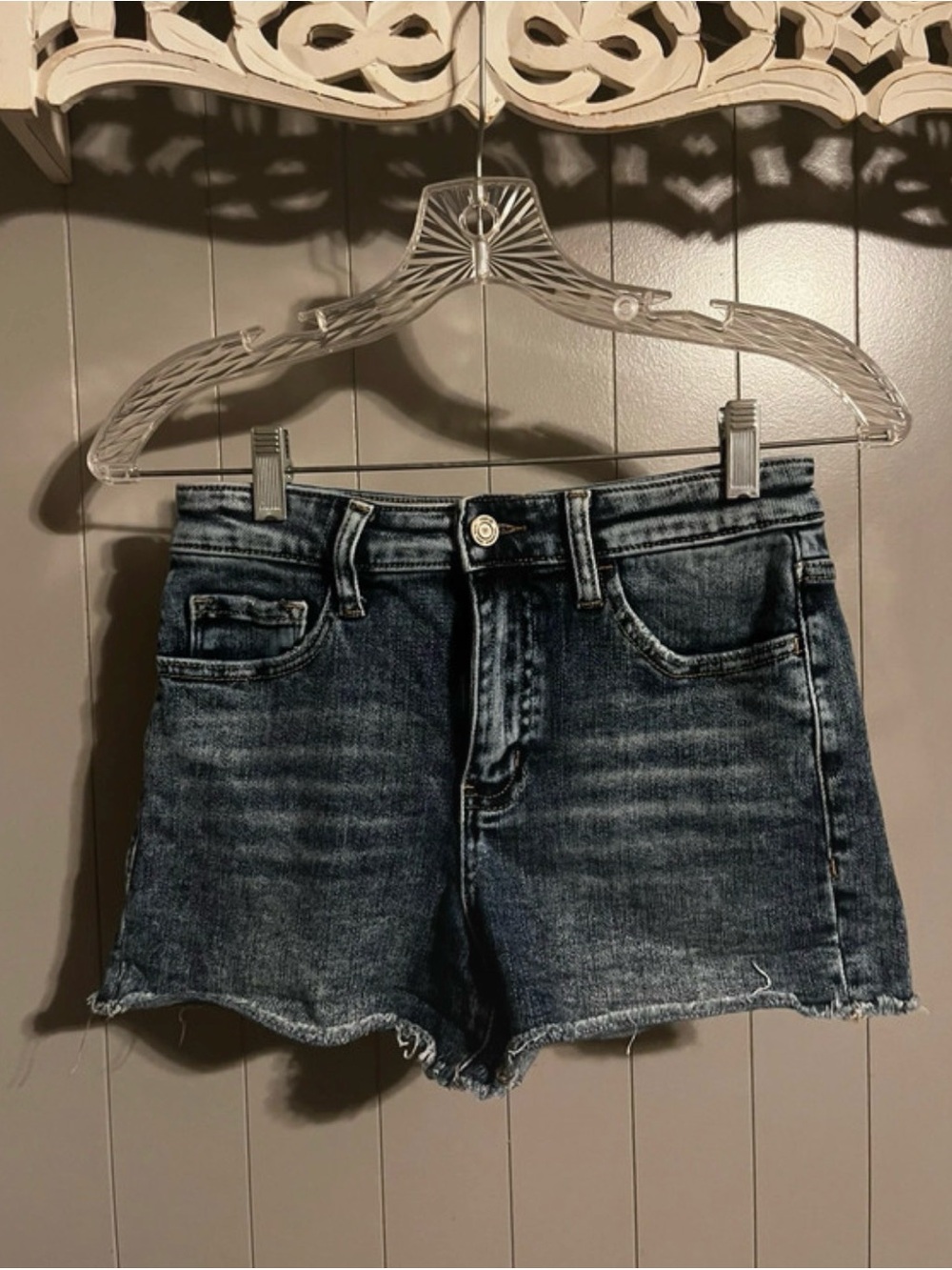Vervet dark wash denim shorts